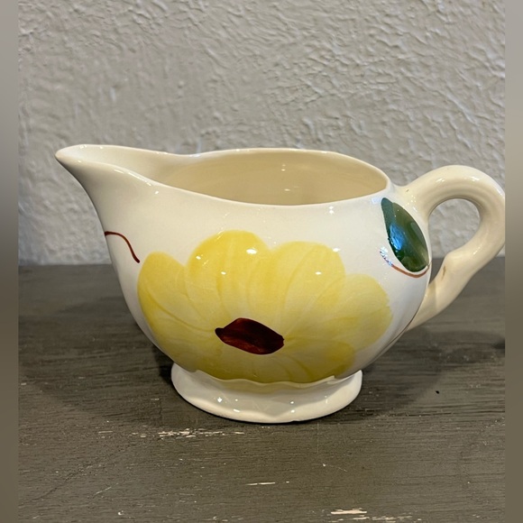 Vintage Blue Ridge Pottery cream and sugar set Sun Bouquet pattern hand-painted - Picture 3 of 13